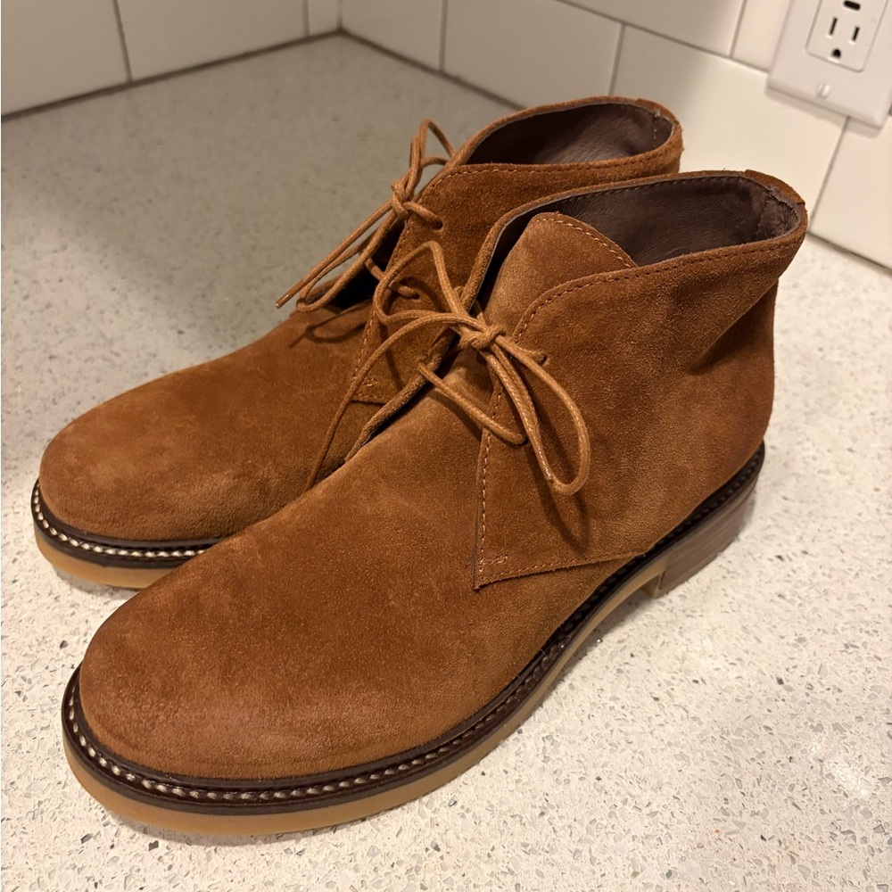 Barneys New York Brown Suede Chukka Boots